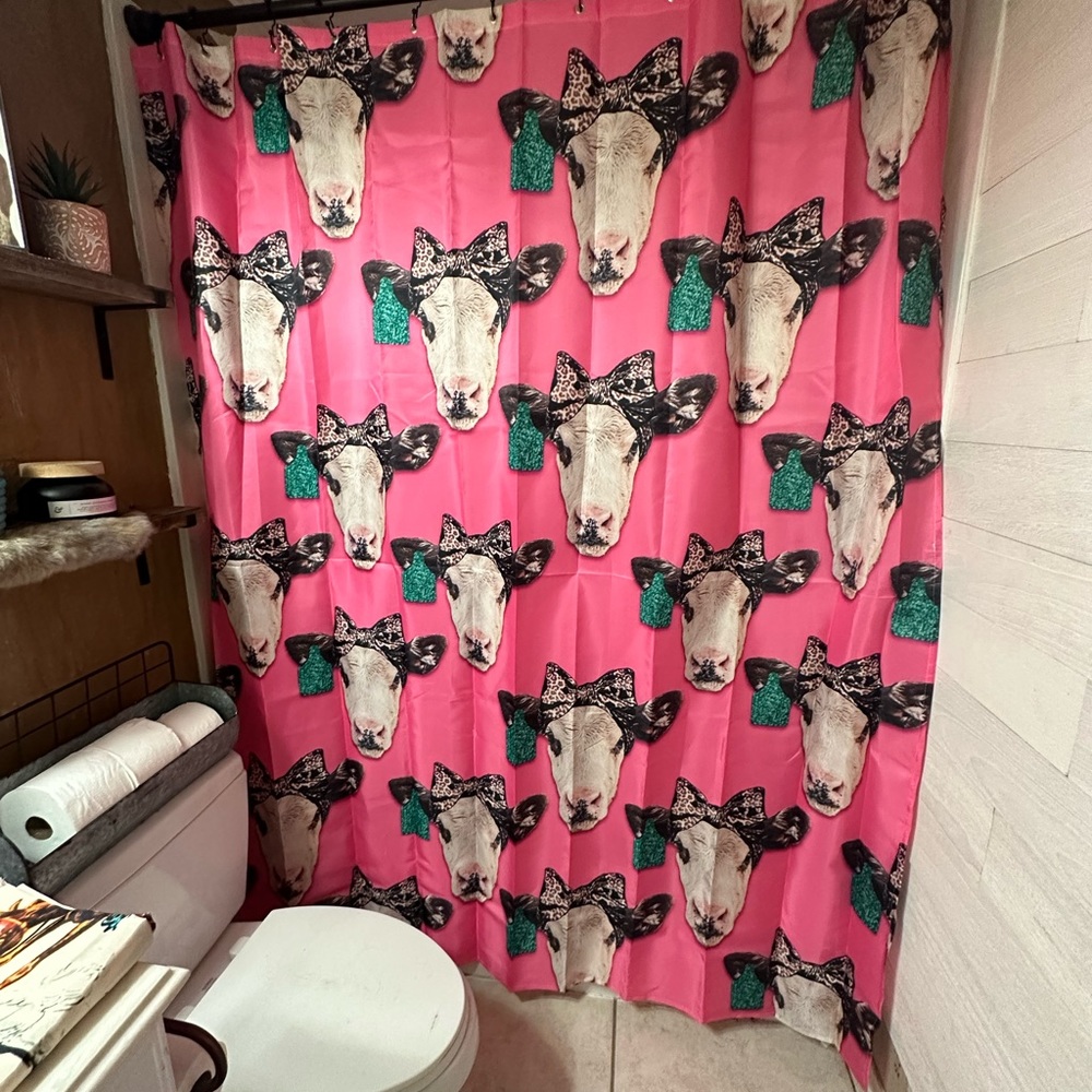 Pink Heifer Curtain